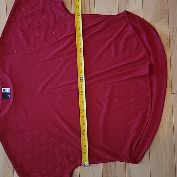 Adidas women's large red t shirt with mesh sleeves - Picture 6 of 6